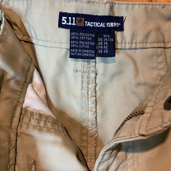 5.11 Tactical pants Tan Khaki Police Fire Dept Pants - Picture 6 of 7